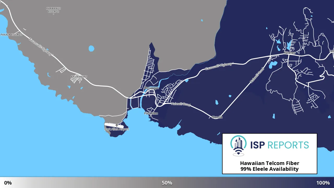 Eleele, HI map of internet availability