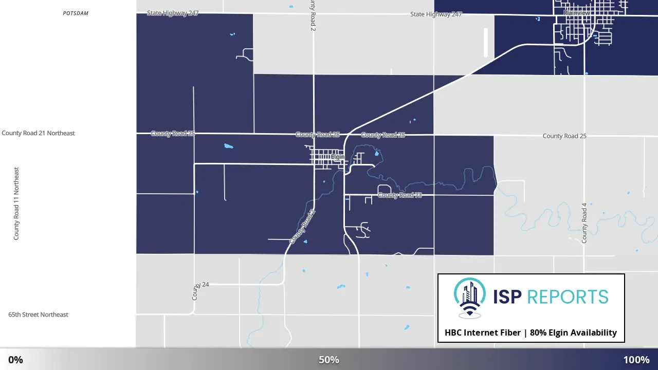 Elgin, MN map of internet availability