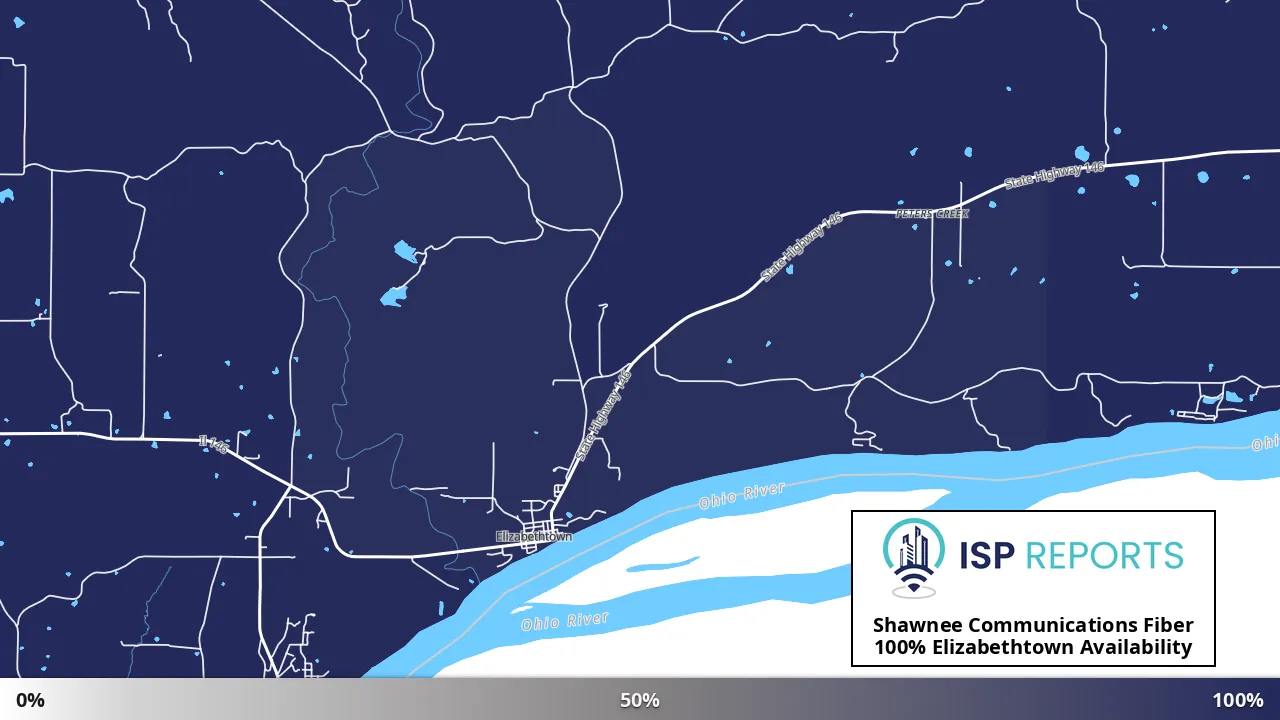 Elizabethtown, IL map of internet availability