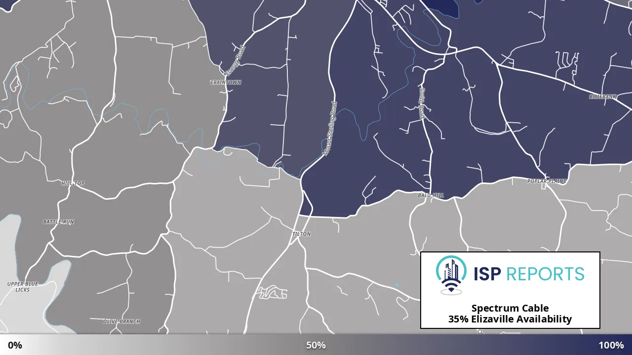 Elizaville, KY map of internet availability