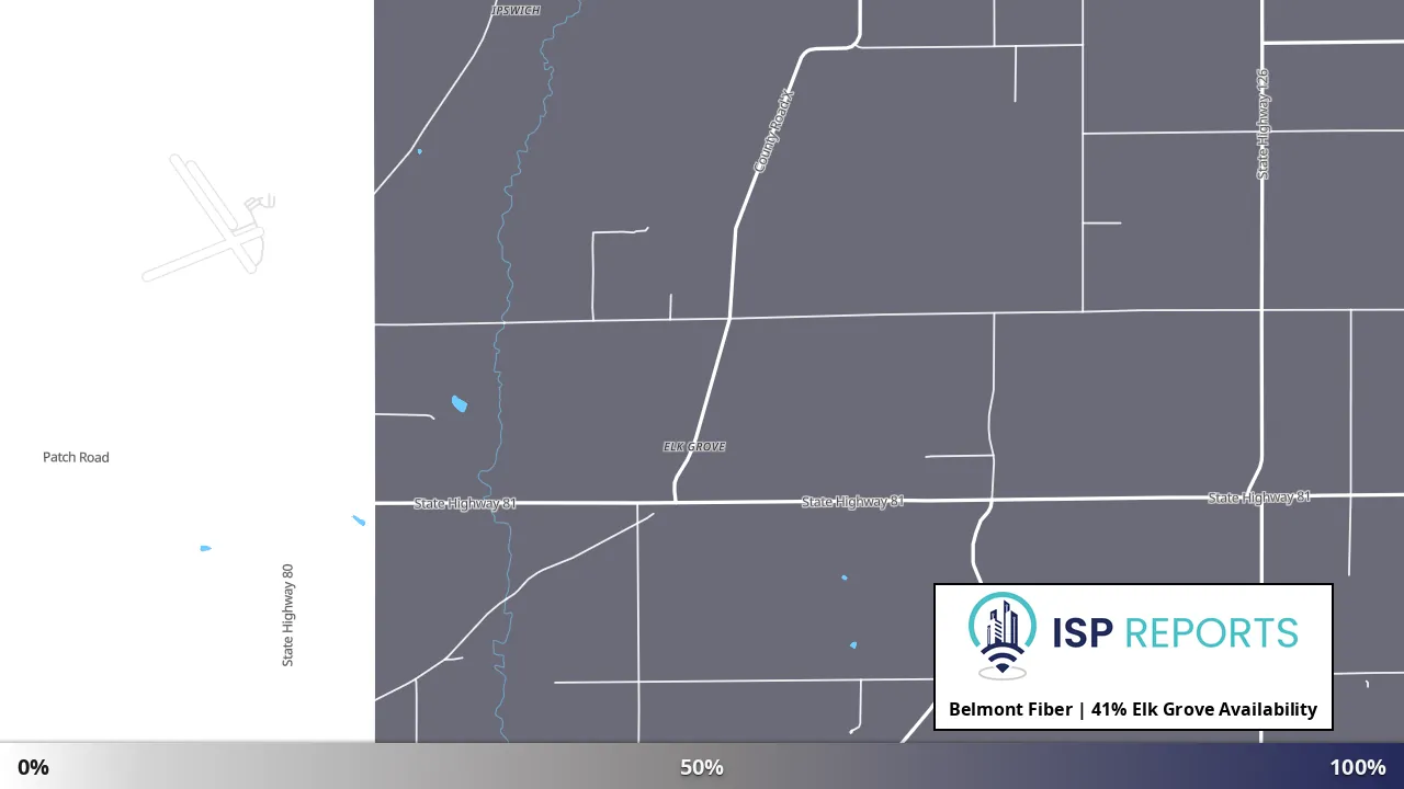 Elk Grove, WI map of internet availability