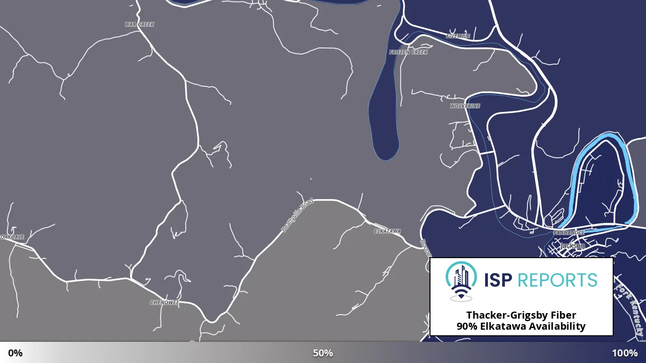 Elkatawa, KY map of internet availability