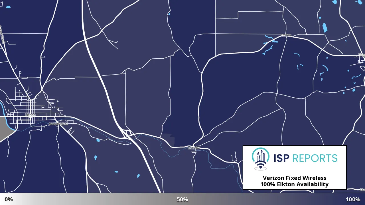 Elkton, OH map of internet availability