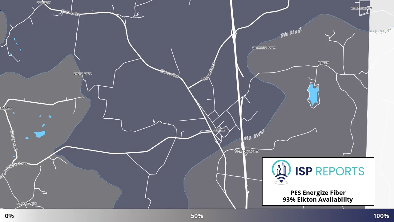 Elkton, TN map of internet availability