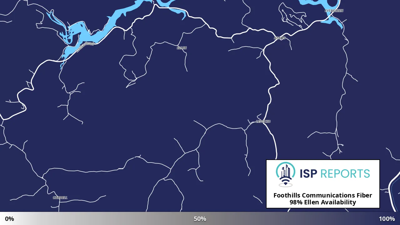Ellen, KY map of internet availability