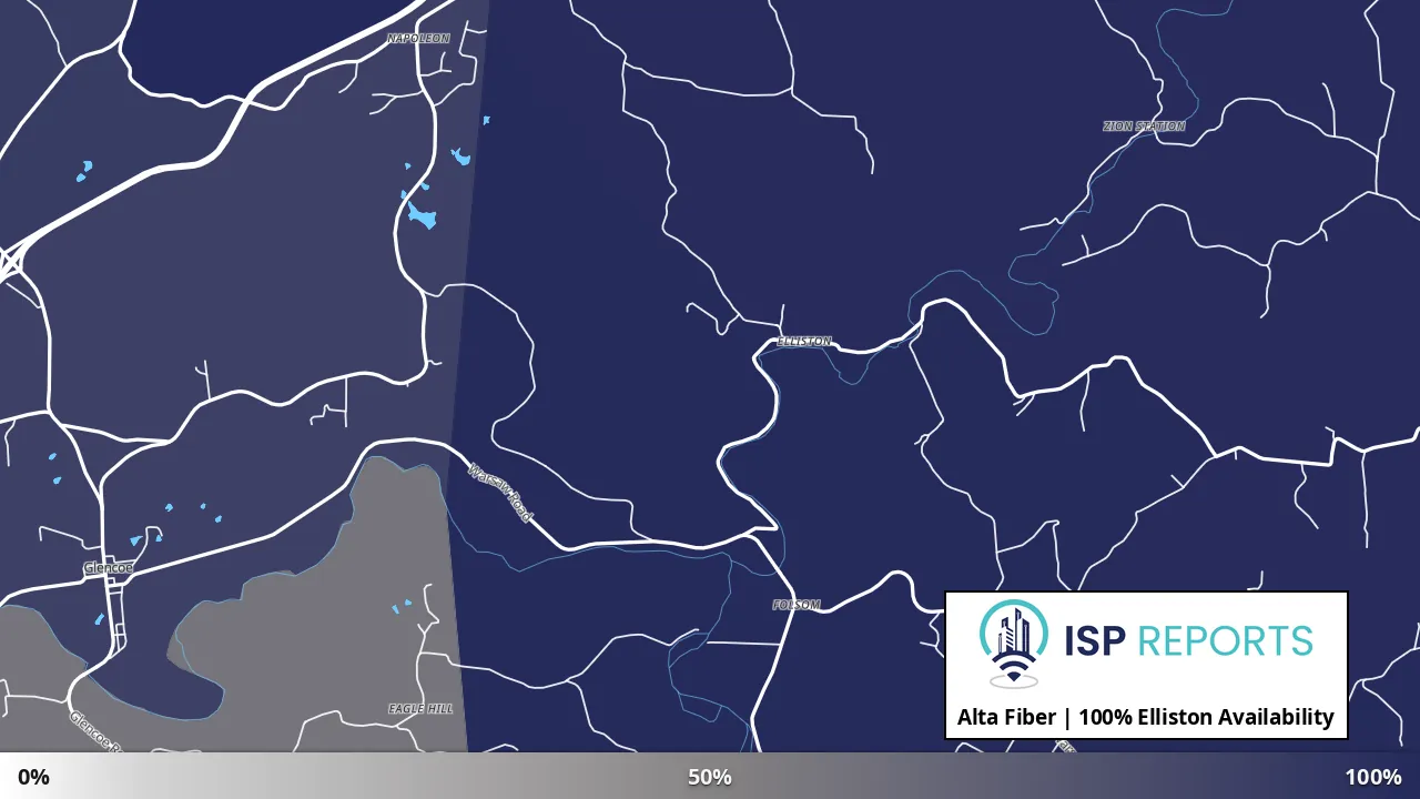 Elliston, KY map of internet availability