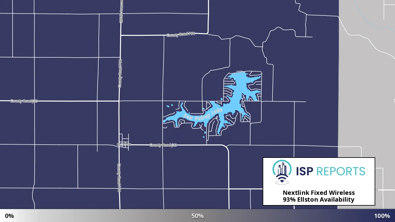 Ellston, IA map of internet availability
