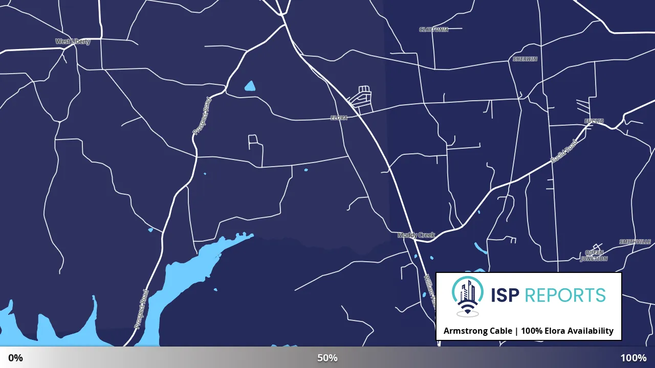 Elora, PA map of internet availability