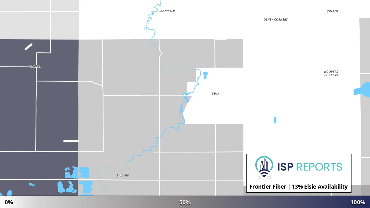 Elsie, MI map of internet availability