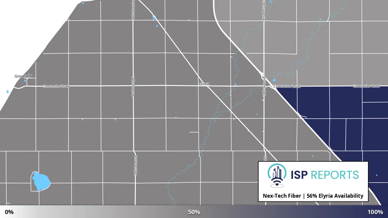 Elyria, KS map of internet availability