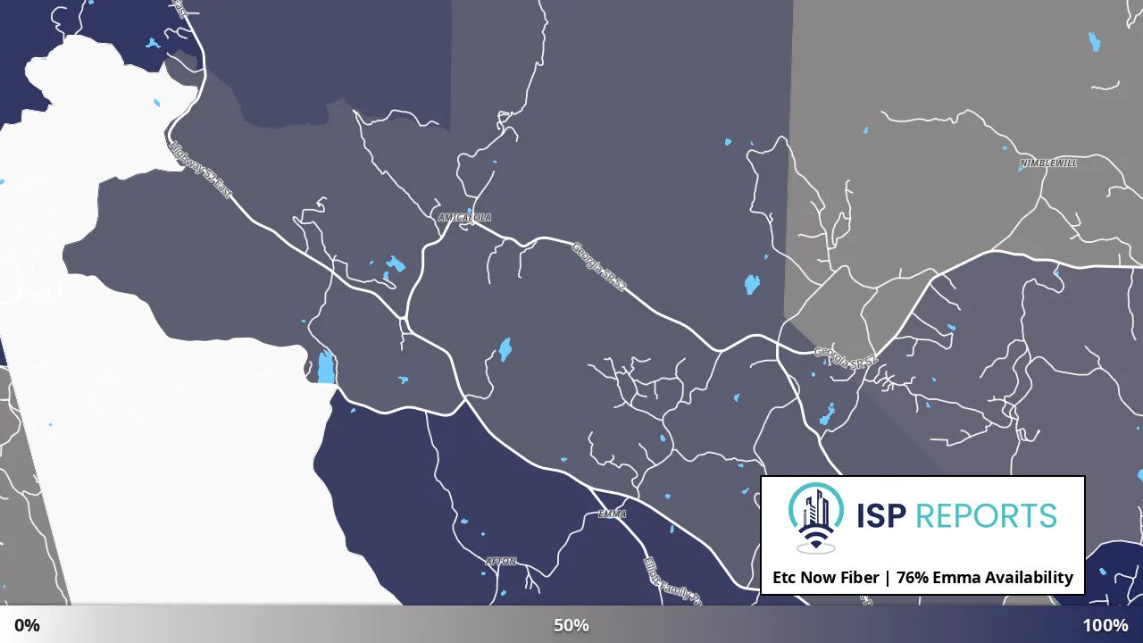 Emma, GA map of internet availability
