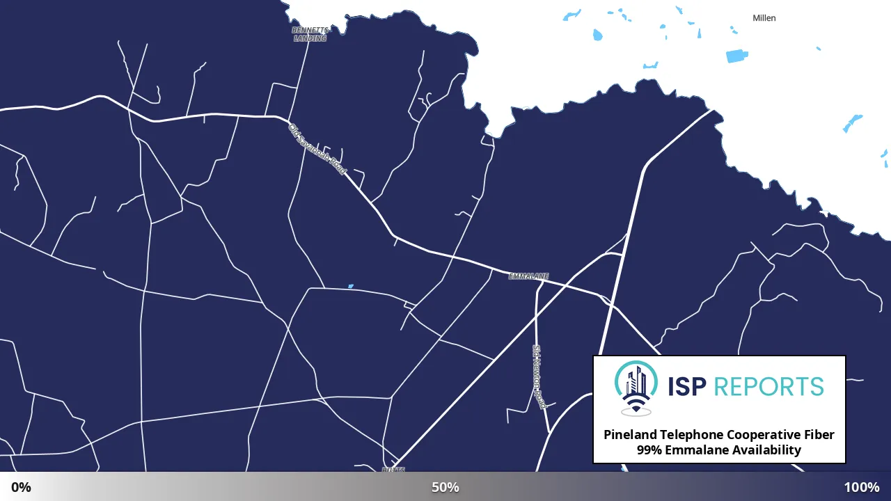 Emmalane, GA map of internet availability