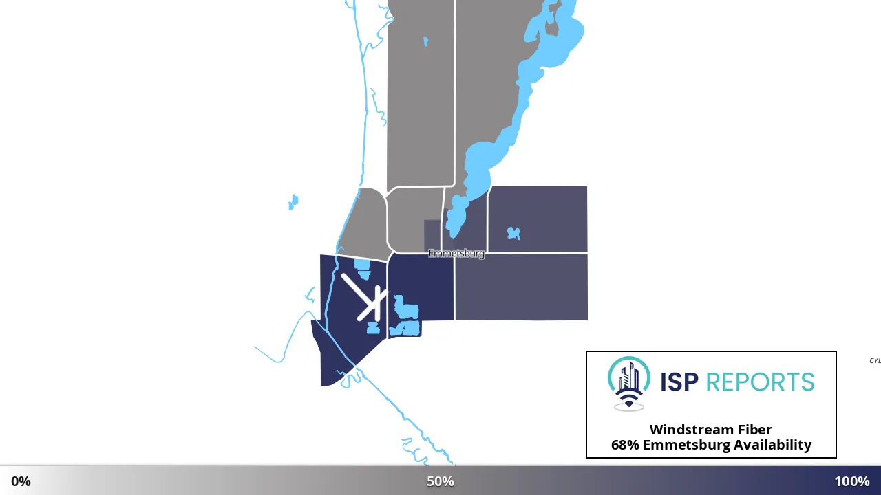 Emmetsburg, IA map of internet availability