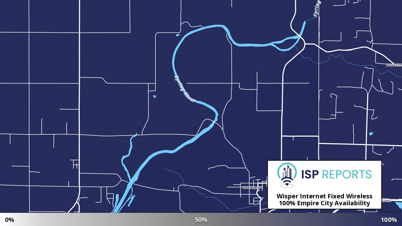 Empire City, KS map of internet availability