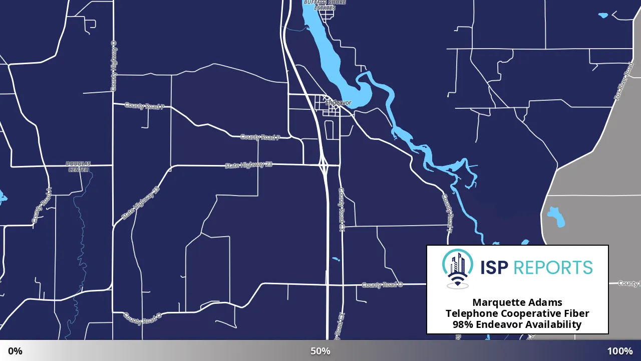 Endeavor, WI map of internet availability