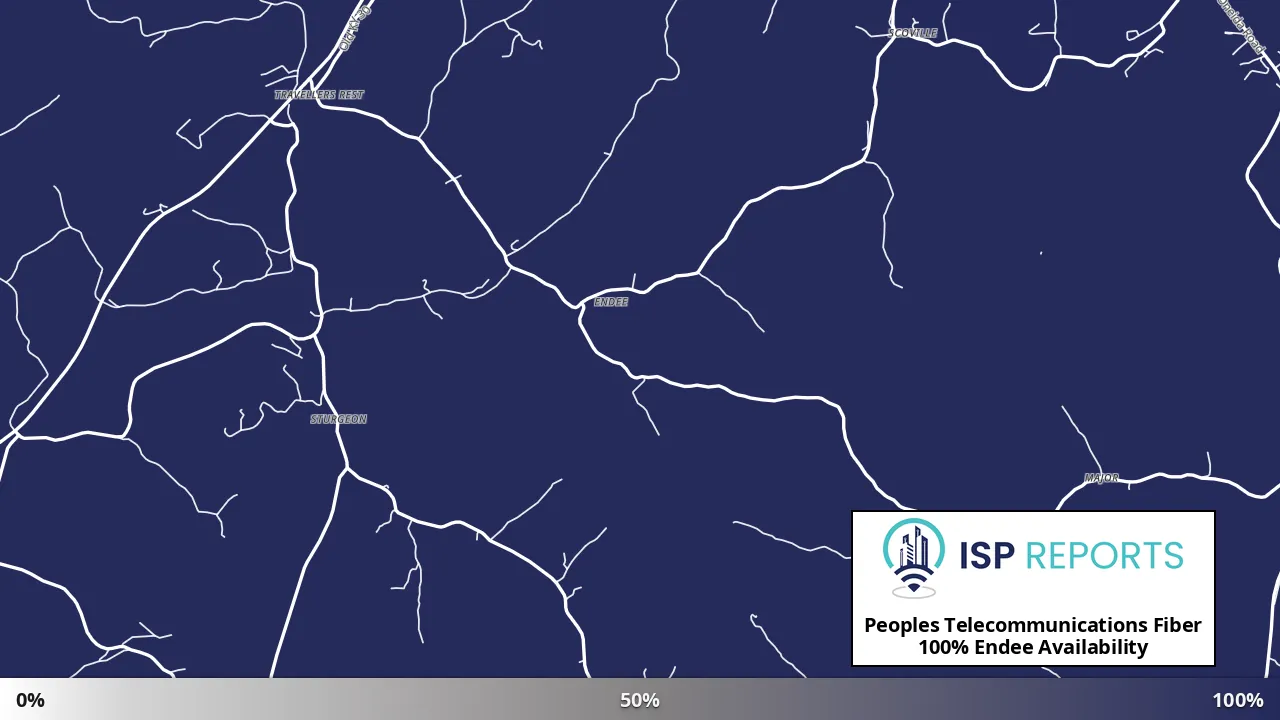 Endee, KY map of internet availability