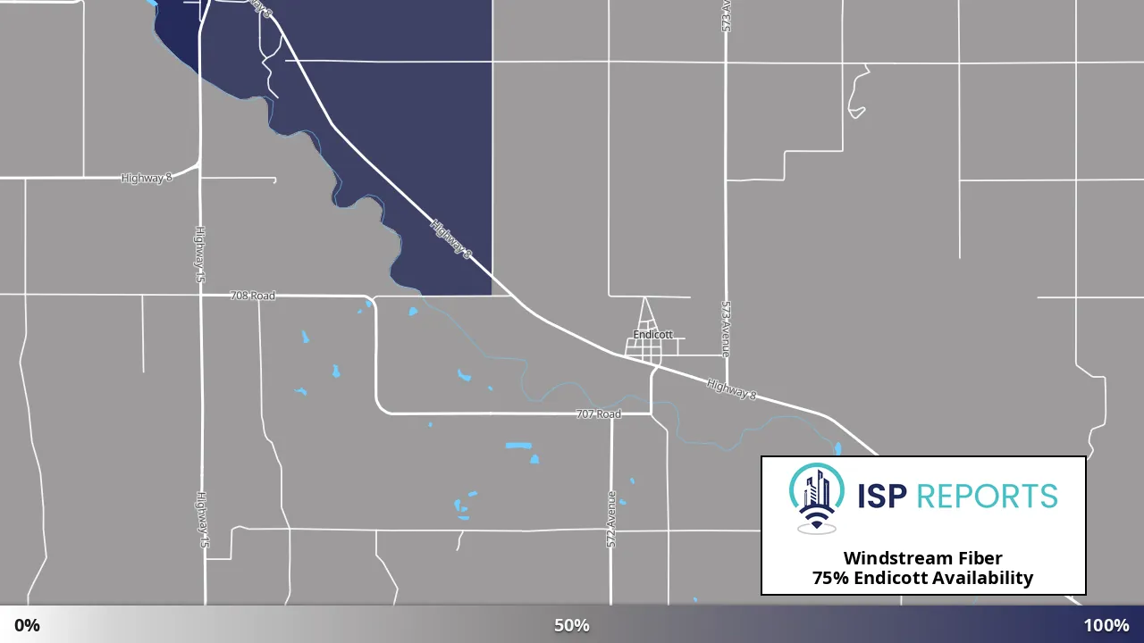Endicott, NE map of internet availability