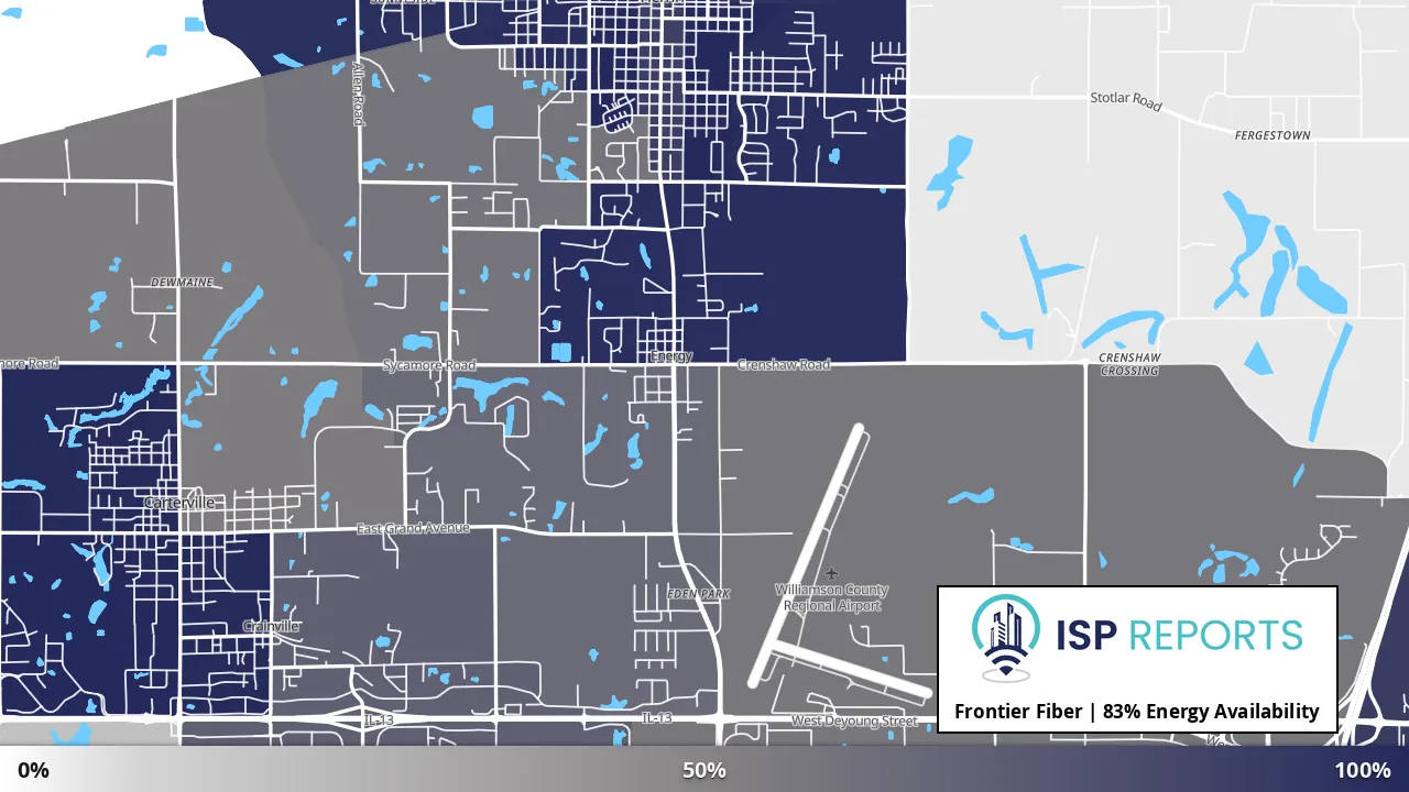 Energy, IL map of internet availability