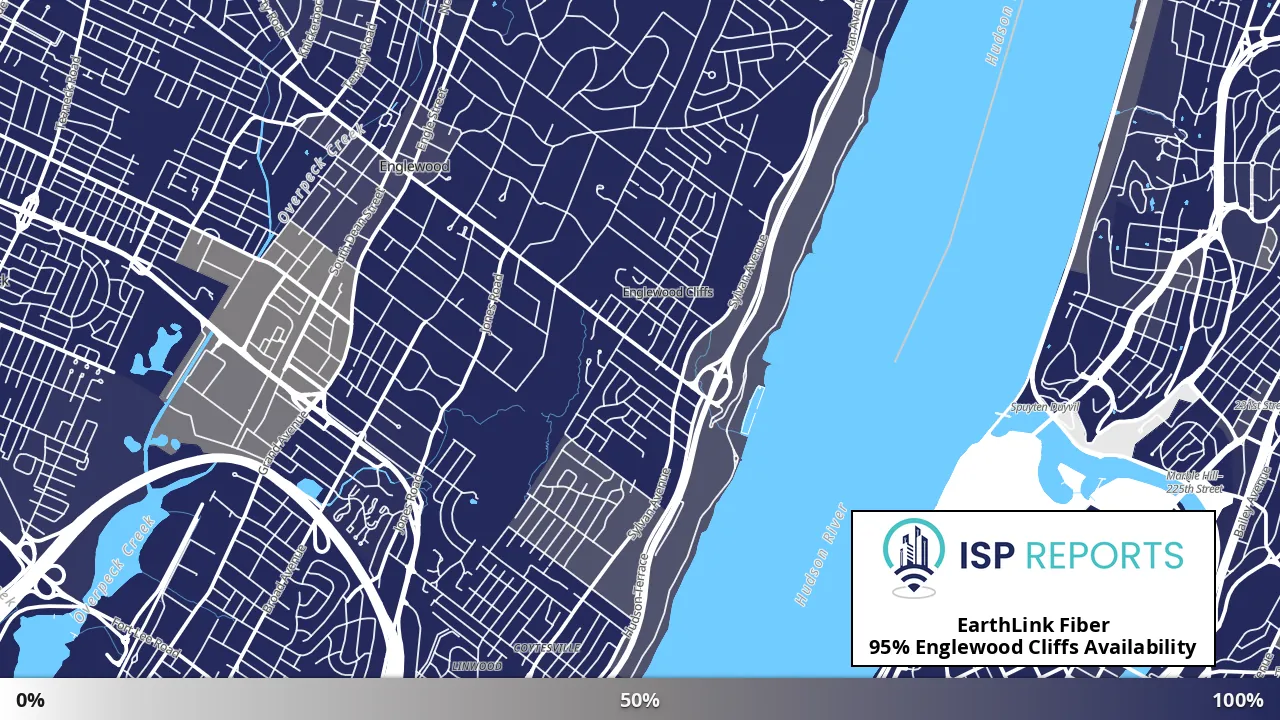 Englewood Cliffs, NJ map of internet availability