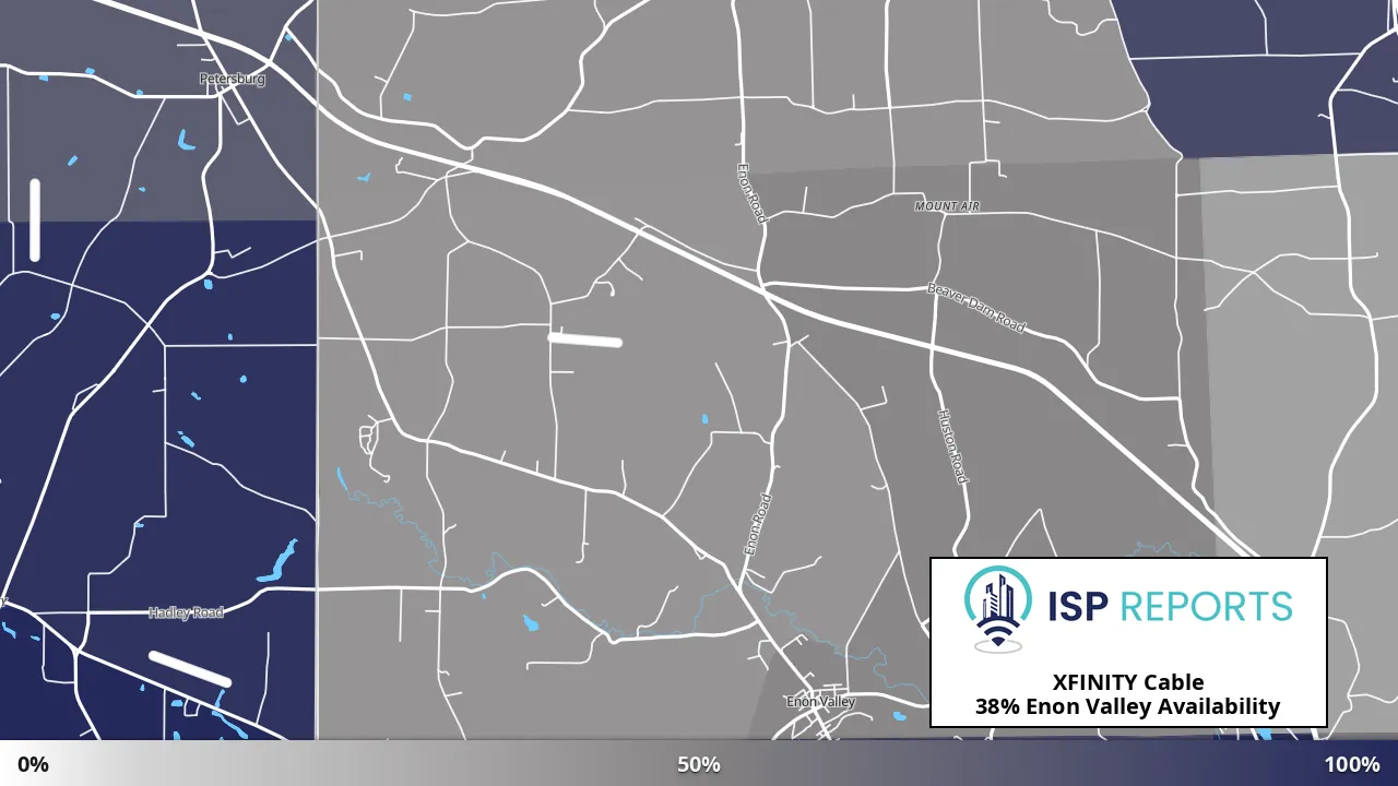 Enon Valley, PA map of internet availability
