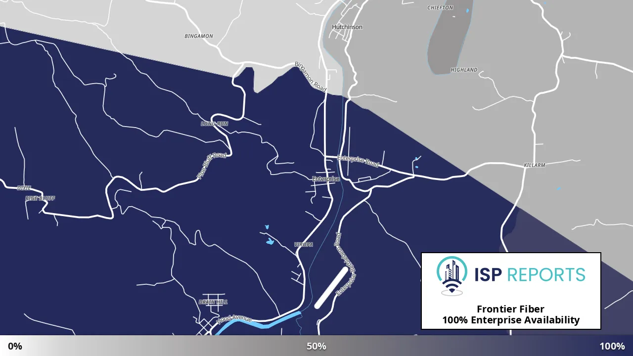 Enterprise, WV map of internet availability