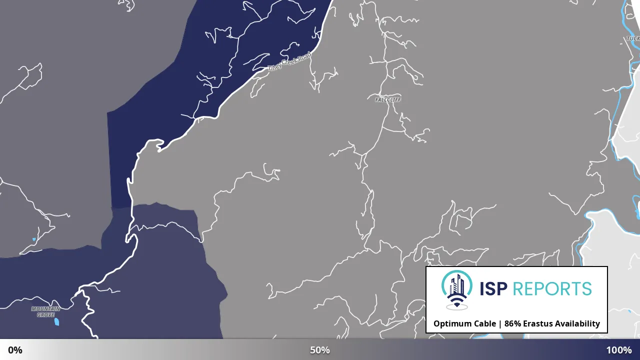 Erastus, NC map of internet availability