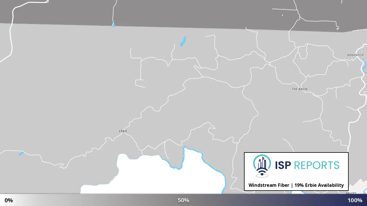 Erbie, AR map of internet availability