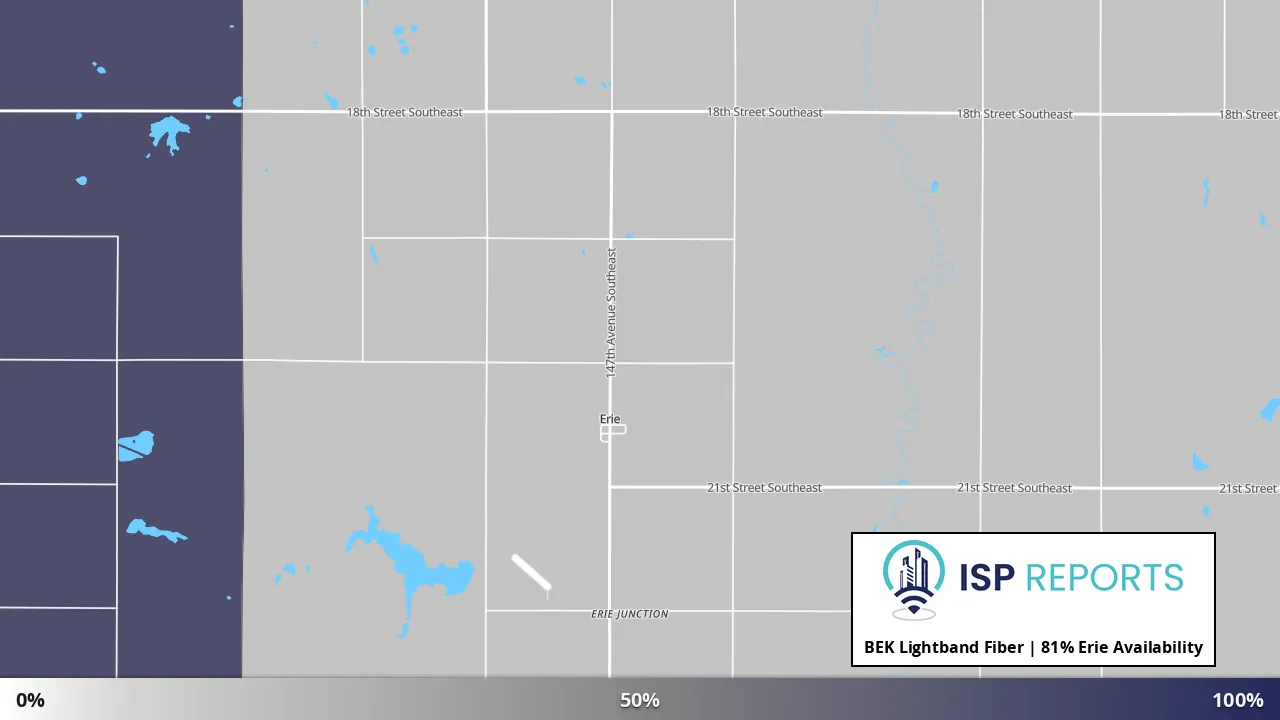 Erie, ND map of internet availability