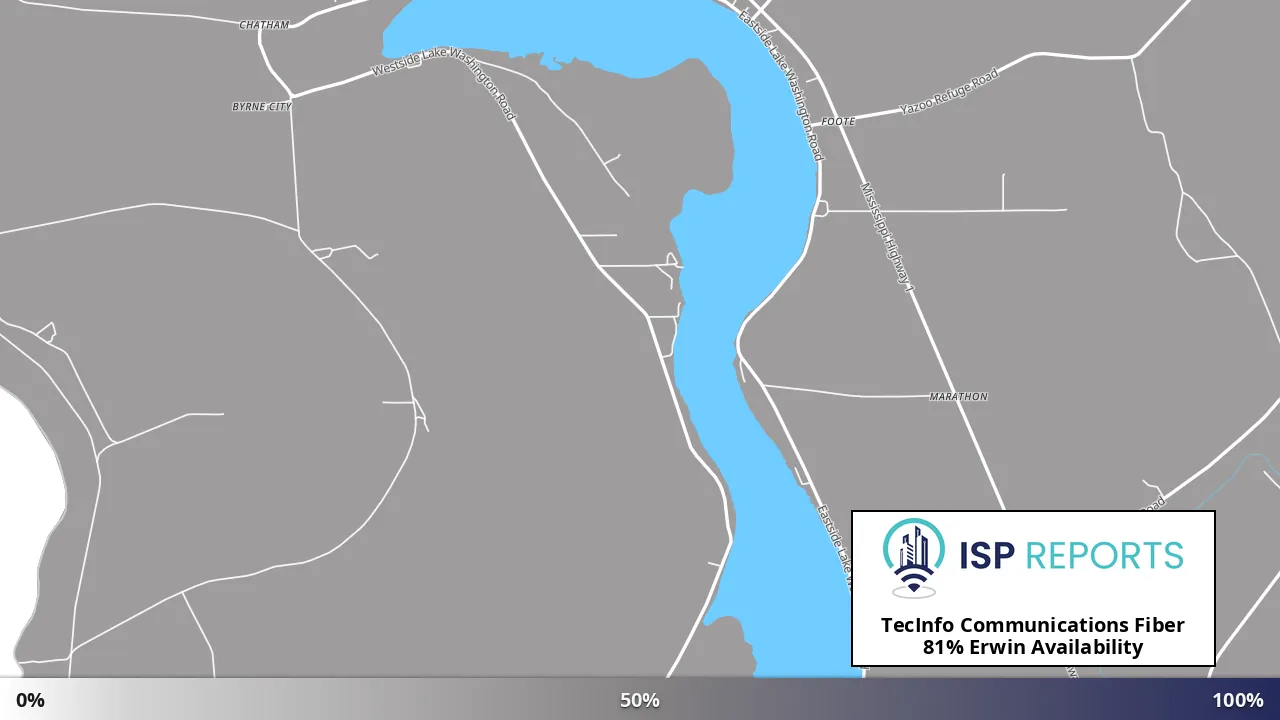 Erwin, MS map of internet availability