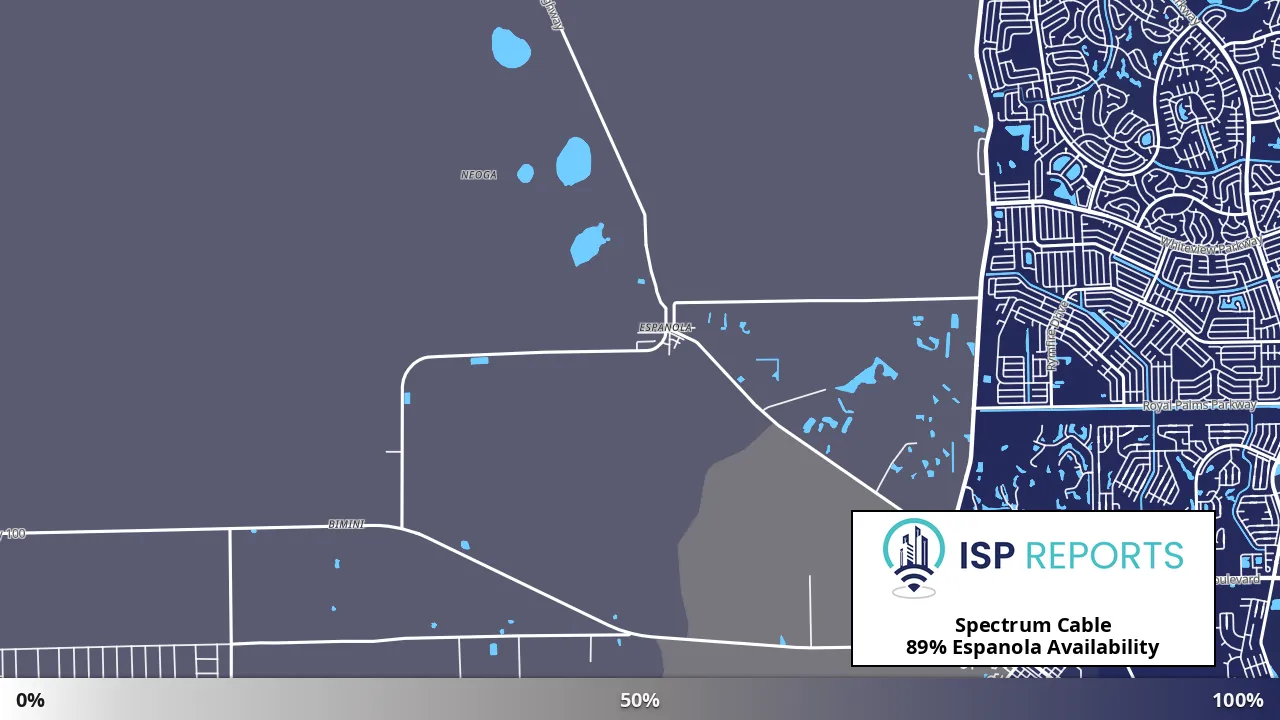 Espanola, FL map of internet availability