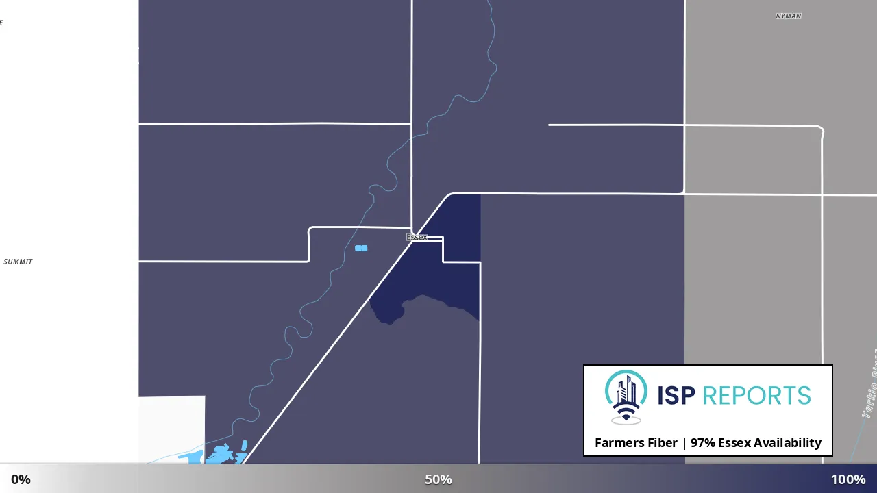 Essex, IA map of internet availability