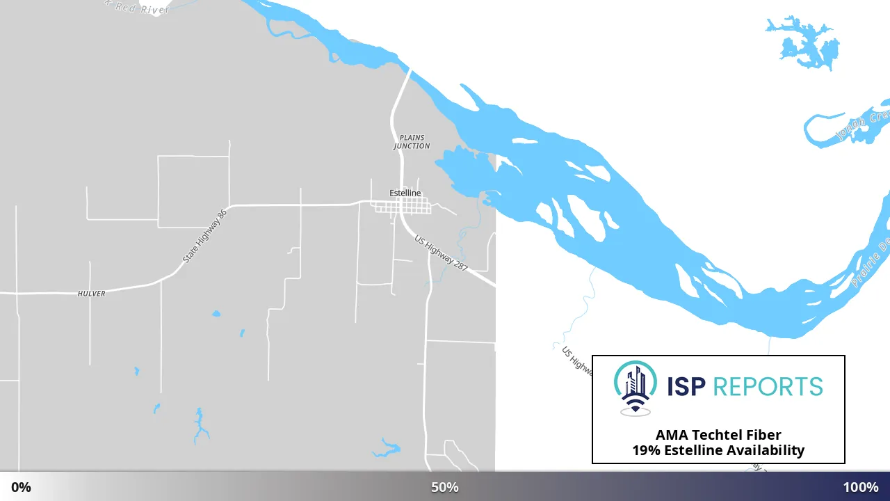 Estelline, TX map of internet availability