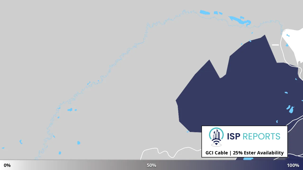Ester, AK map of internet availability