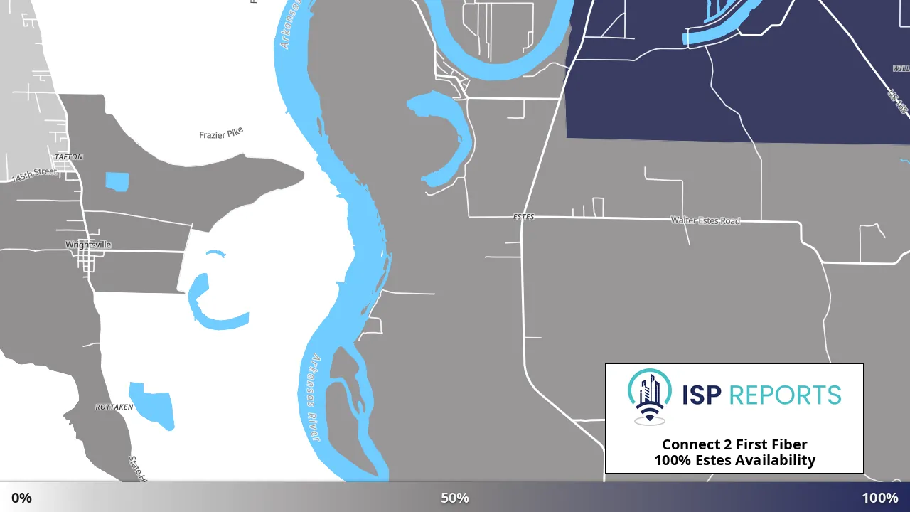 Estes, AR map of internet availability
