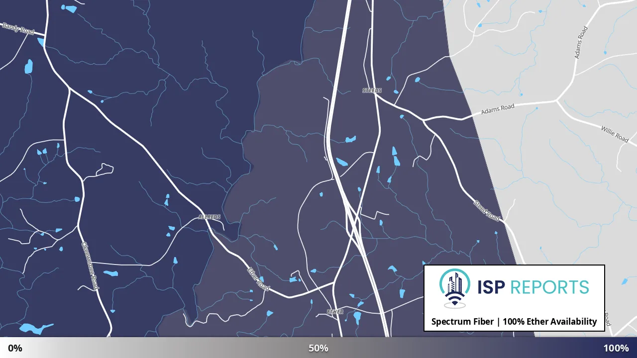 Ether, NC map of internet availability
