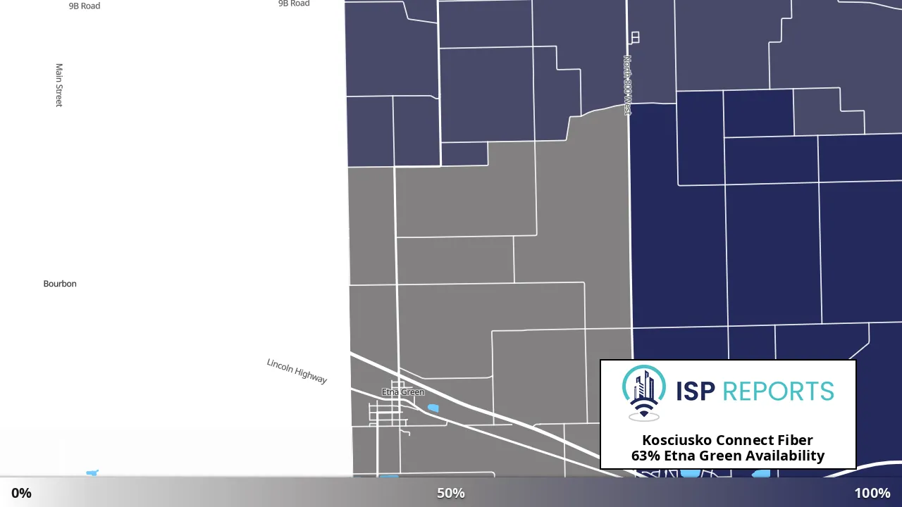 Etna Green, IN map of internet availability