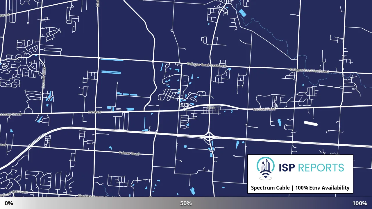 Etna, OH map of internet availability