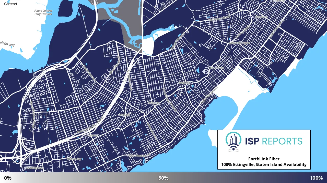 Ettingville, Staten Island, NY map of internet availability