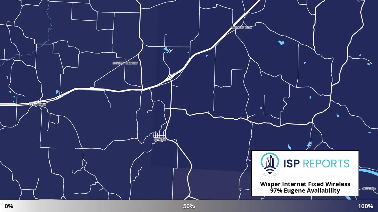 Eugene, MO map of internet availability
