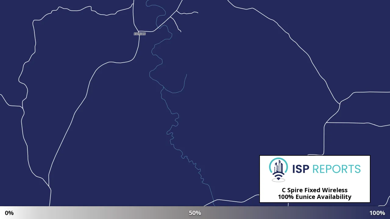 Eunice, MS map of internet availability