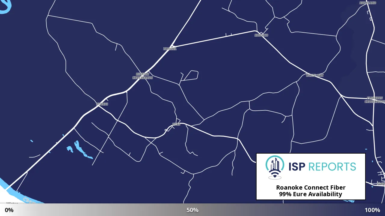 Eure, NC map of internet availability