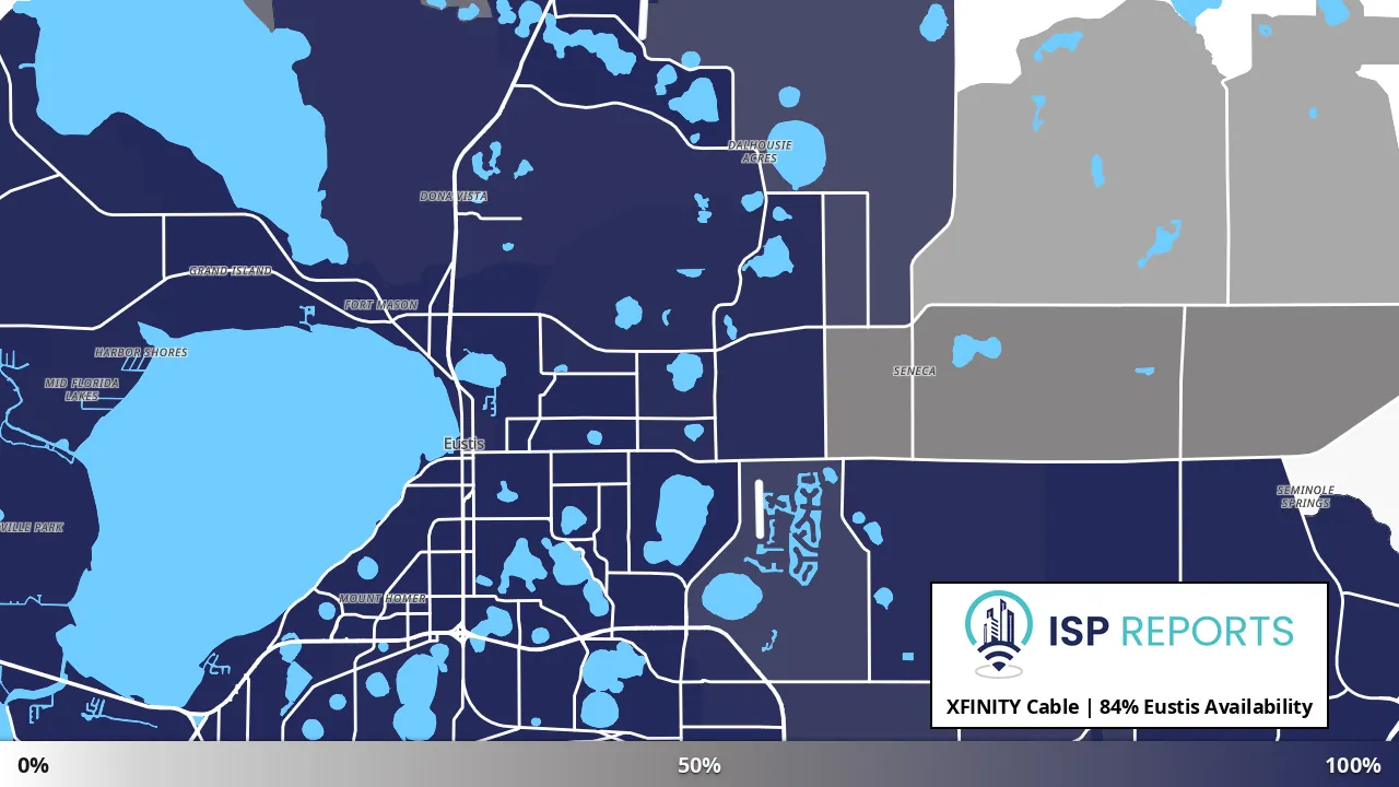 Eustis, FL map of internet availability
