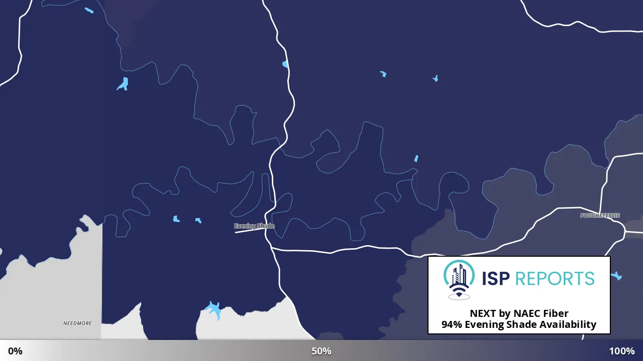 Evening Shade, AR map of internet availability