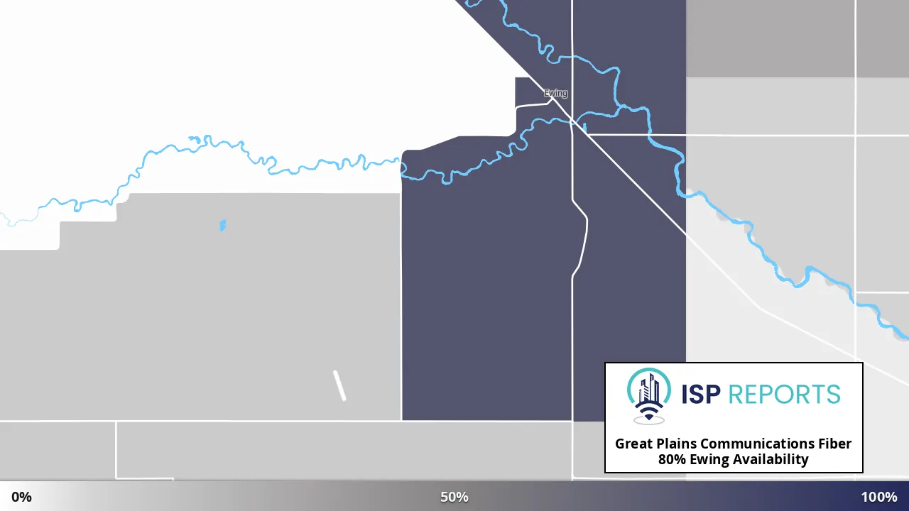 Ewing, NE map of internet availability