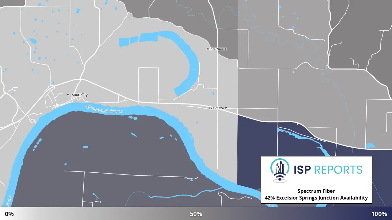 Excelsior Springs Junction, MO map of internet availability