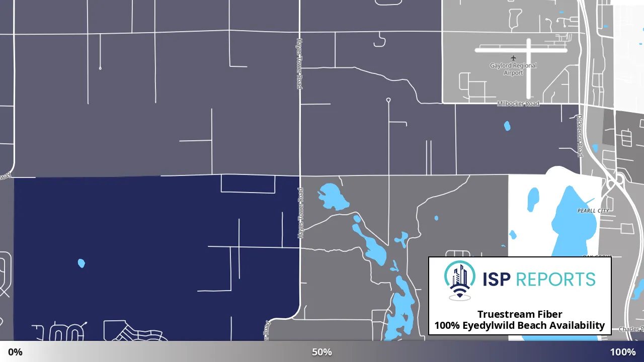 Eyedylwild Beach, MI map of internet availability