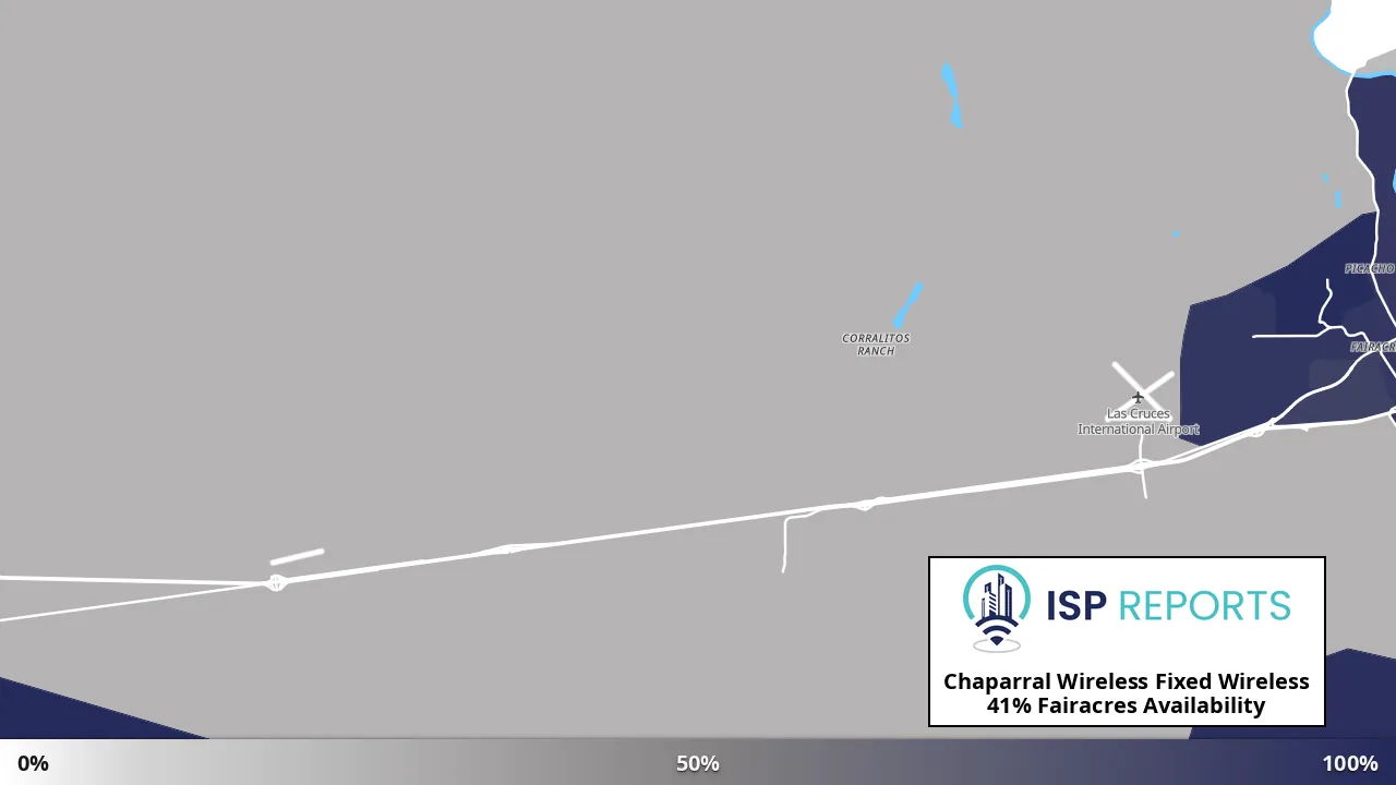 Fairacres, NM map of internet availability