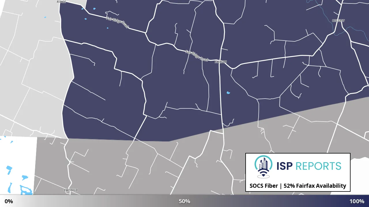Fairfax, OH map of internet availability