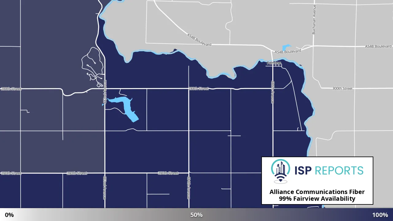 Fairview, SD map of internet availability