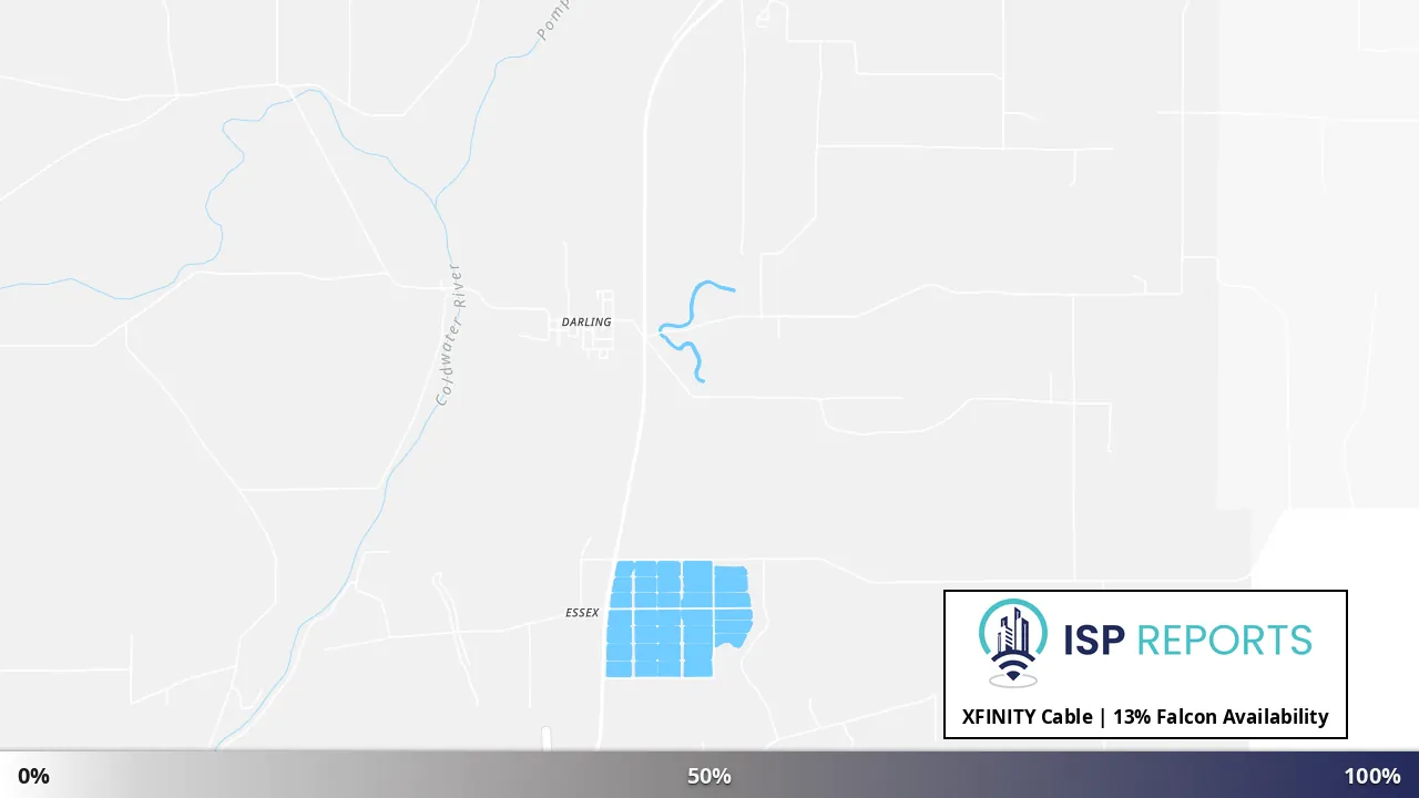 Falcon, MS map of internet availability